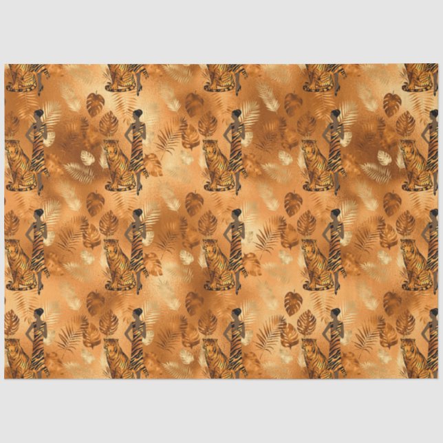 Papel De Seda Serie Copper Tiger Diseño 11 (Anverso)