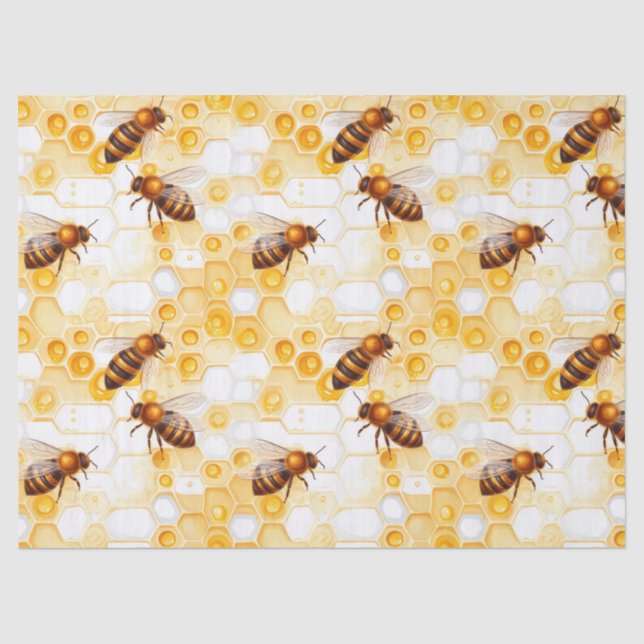 Papel De Seda Serie de abeja de panal Diseño 1 (Anverso)