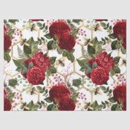 Papel De Seda Serie de abejas de rosa roja Diseño 48