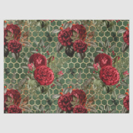 Papel De Seda Serie de abejas de rosa roja Diseño 58
