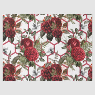 Papel De Seda Serie de abejas de rosa roja Diseño 63