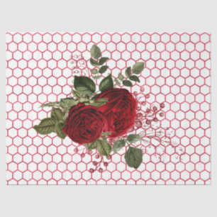 Papel De Seda Serie de abejas de rosa roja Diseño 67