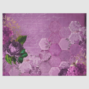 Papel De Seda Serie de Abejas Moradas Diseño 3