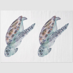 Papel De Seda Serie de Acuarela Subacuática Diseño 22