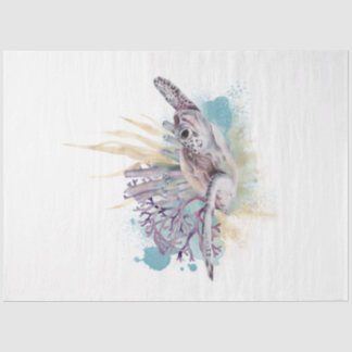 Papel De Seda Serie de Acuarela Subacuática Diseño 5