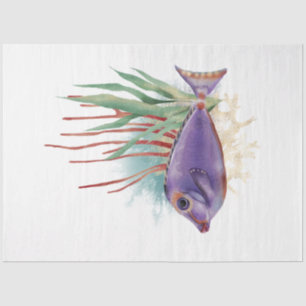 Papel De Seda Serie de Acuarela Subacuática Diseño 7