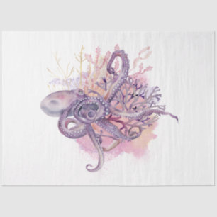 Papel De Seda Serie de Acuarela Subacuática Diseño 8