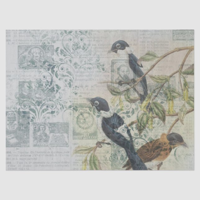 Papel De Seda Serie de Aves Efímeras Diseño Catorce (Anverso)
