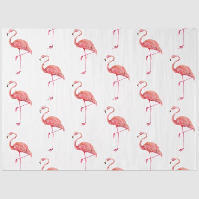 Papel De Seda Serie de Aves Tropicales : Diseño Flamingo 2 (Anverso)