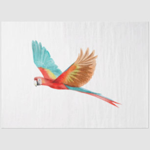 Papel De Seda Serie de aves tropicales: Guacamayo Escarlata