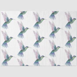 Papel De Seda Serie de aves tropicales : Hummingbird Design 2