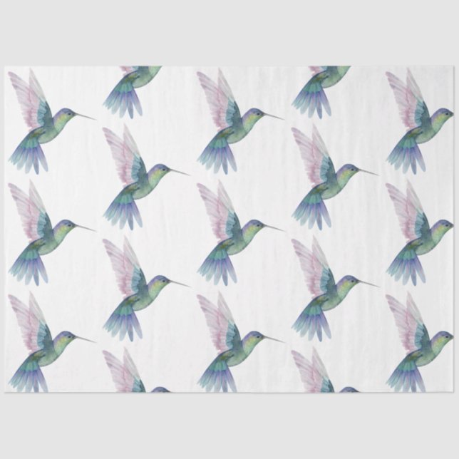 Papel De Seda Serie de aves tropicales : Hummingbird Design 2 (Anverso)