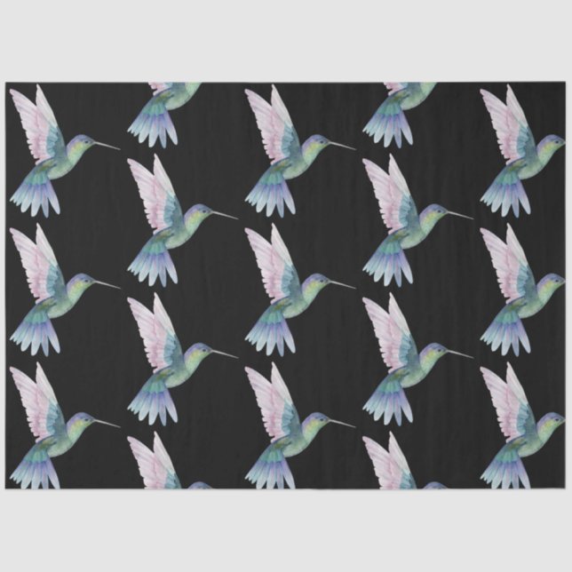 Papel De Seda Serie de aves tropicales : Hummingbird Design 3 (Anverso)