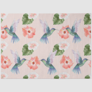Papel De Seda Serie de aves tropicales : Hummingbird Design 4