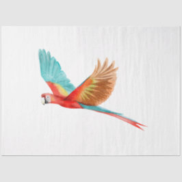 Papel De Seda Serie de aves tropicales: Scarlet Macaw