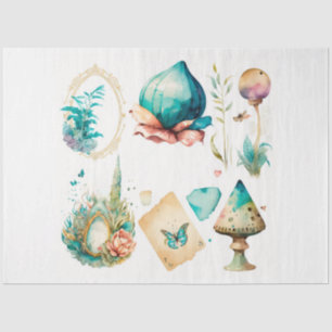 Papel De Seda Serie de diseño 5 de la fiesta del té de Alicia