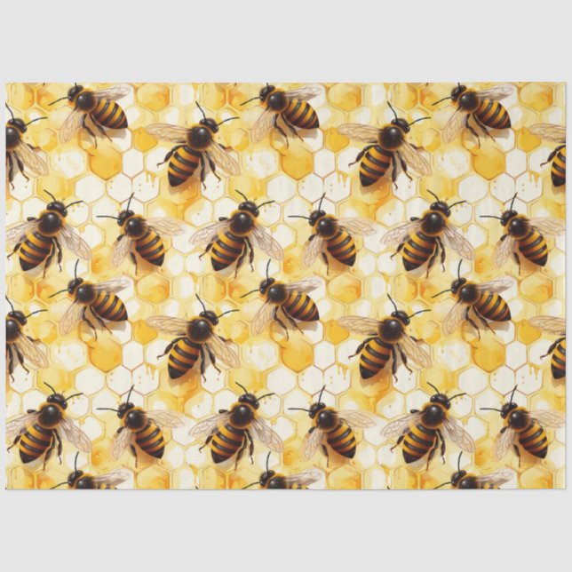 Papel De Seda Serie de diseño de abeja de panal 10 (Anverso)