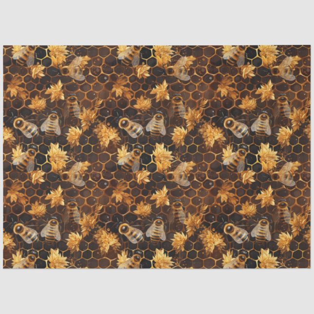 Papel De Seda Serie de diseño de abeja de panal 14 (Anverso)