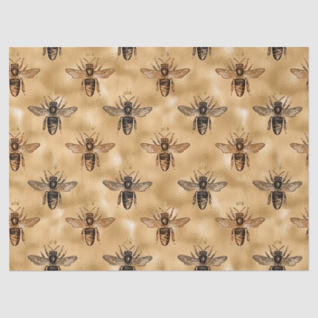 Papel De Seda Serie de diseño de abeja melífera 2 (Anverso)