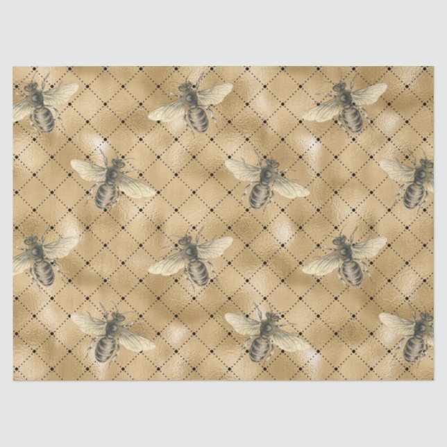Papel De Seda Serie de diseño de abeja melífera 5 (Anverso)