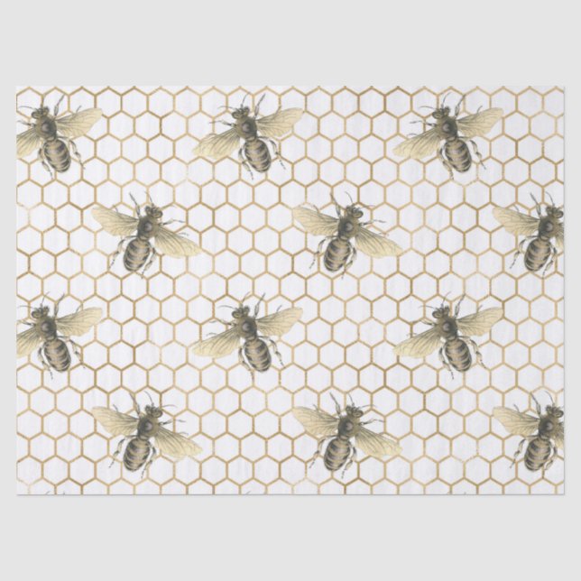 Papel De Seda Serie de diseño de abeja melífera 7 (Anverso)