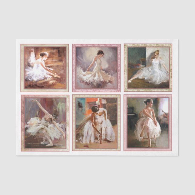 Papel De Seda Serie de diseño de ballet 3 (Anverso)