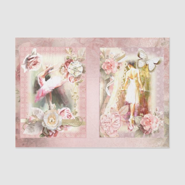 Papel De Seda Serie de diseño de ballet 8 (Anverso)