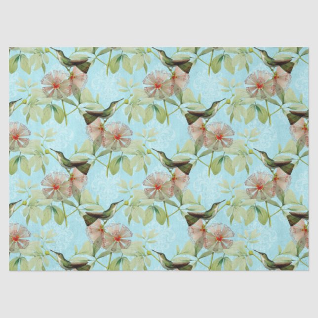 Papel De Seda Serie de Diseño de Colibríes Nueve (Anverso)