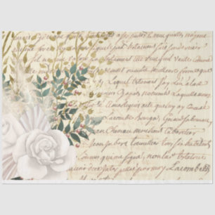 Papel De Seda Serie de diseño de efímera floral boho #10