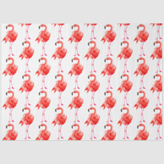 Papel De Seda Serie de diseño de flamenco acuarela 14