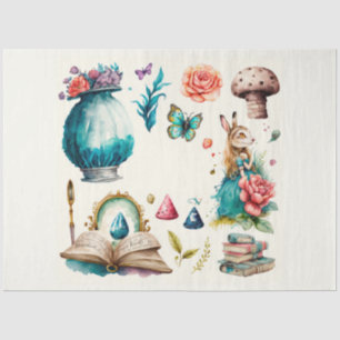 Papel De Seda Serie de diseño de la fiesta del té de Alicia 8