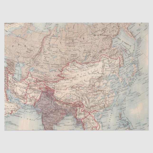 Papel De Seda Serie de diseño de mapas antiguos 2 (Anverso)