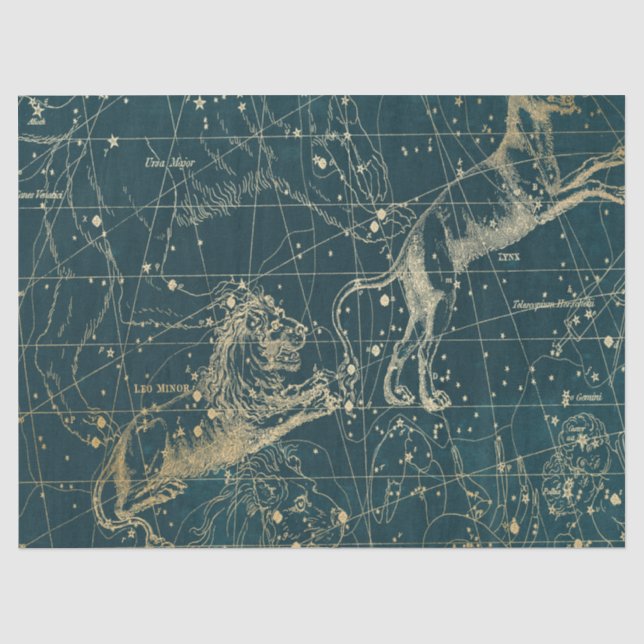 Papel De Seda Serie de diseño de mapas estelares de la galaxia d (Anverso)