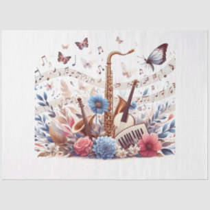 Papel De Seda Serie de diseño de notas musicales 7