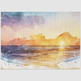 Papel De Seda Serie de diseño de puesta de sol en acuarela 2