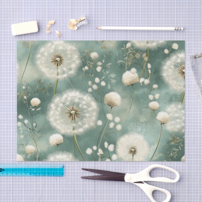 Papel De Seda Serie de Diseño Diente de León #12 (Artesanía)