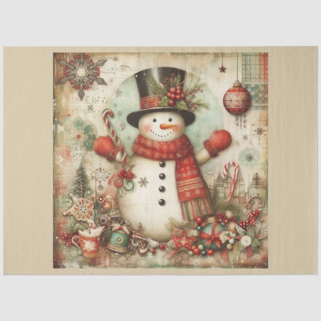 Papel De Seda Serie de diseños de Navidad Pasada 14 (Anverso)