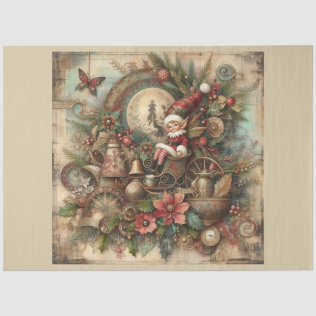 Papel De Seda Serie de diseños de Navidad Pasada 17 (Anverso)