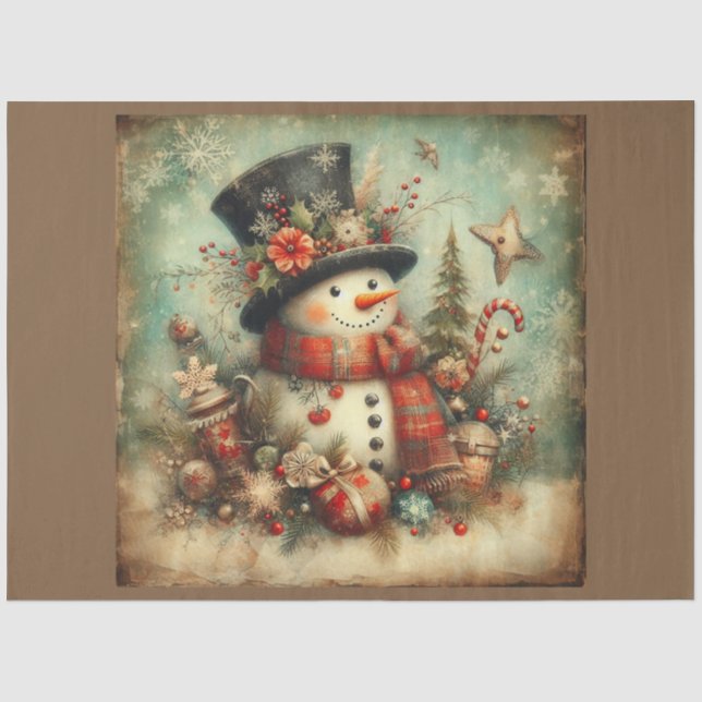 Papel De Seda Serie de diseños de Navidad Pasada 3 (Anverso)
