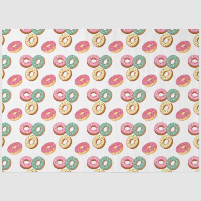 Papel De Seda Serie de Donas Dulces Diseño 3 (Anverso)