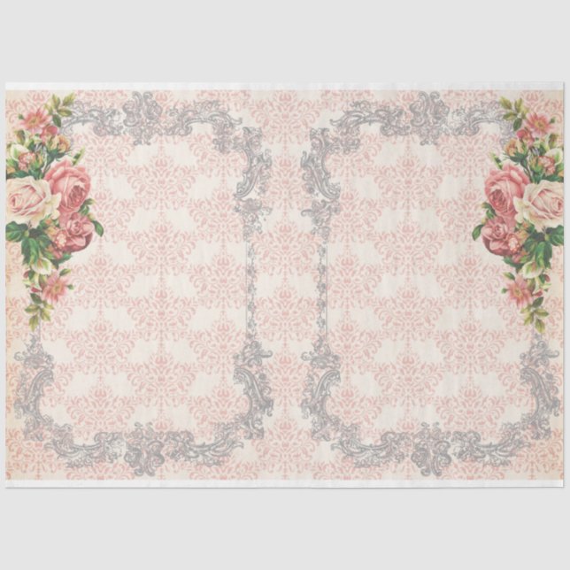 Papel De Seda Serie de Efímeras Victorianas Diseño 23 (Anverso)