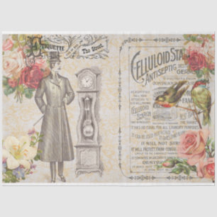 Papel De Seda Serie de Efímeras Victorianas Diseño 24