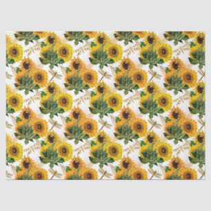 Papel De Seda Serie de Girasoles y Libélulas Diseño 11