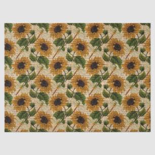 Papel De Seda Serie de girasoles y libélulas Diseño 12