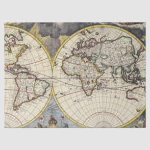 Papel De Seda Serie de Mapas Antiguos 1 Diseño 5