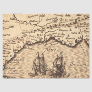 Papel De Seda Serie de Mapas Antiguos 1 Diseño 7