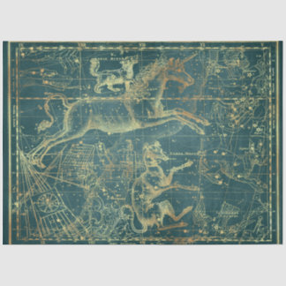 Papel De Seda Serie de mapas de estrellas doradas Diseño 28