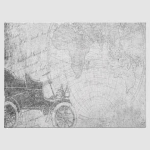 Papel De Seda Serie de mapas digitales en blanco y negro Diseño
