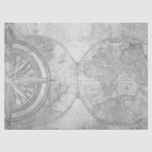 Papel De Seda Serie de mapas digitales en blanco y negro Diseño
