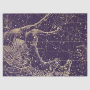 Papel De Seda Serie de mapas estelares de la galaxia dorada Dise